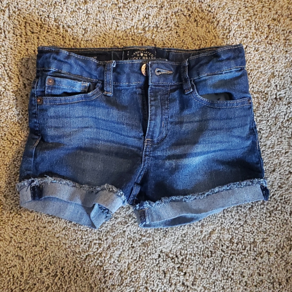 Girls dark denim shorts Luck Brand size 7